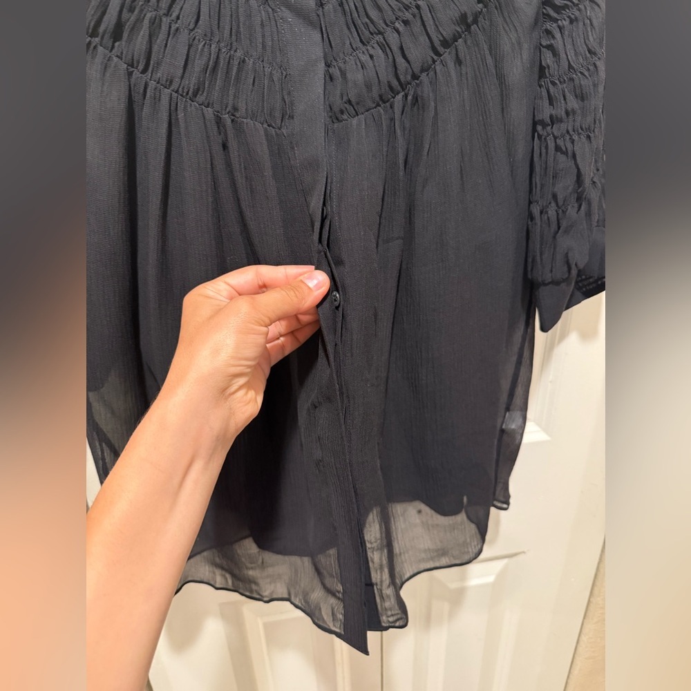 AYR Silk Cotton The Love Spell Blouse in Black , size Small - Picture 5 of 14
